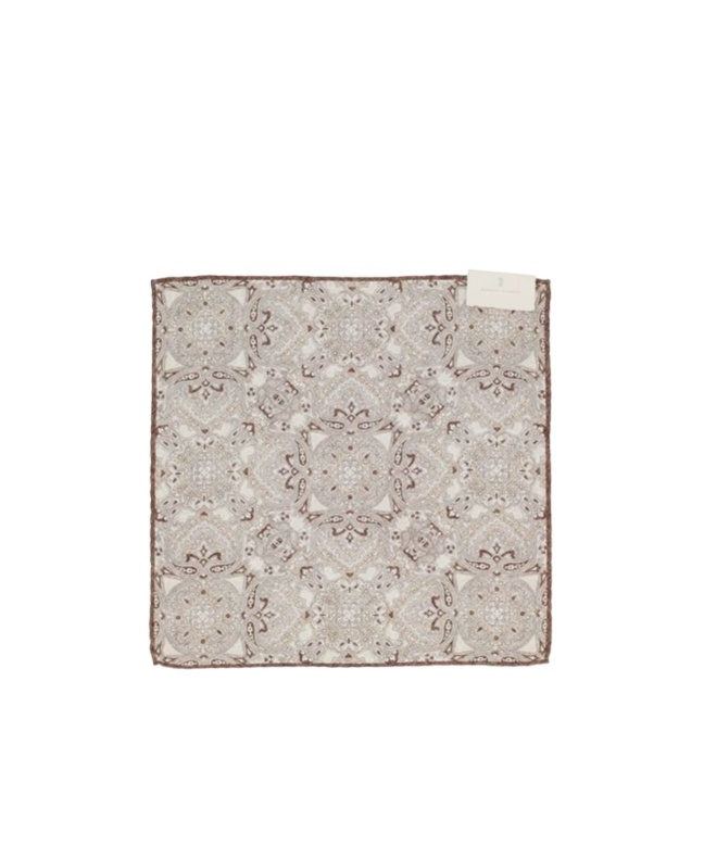 Brunello Cucinelli Paisley-print Square Scarf In Nude