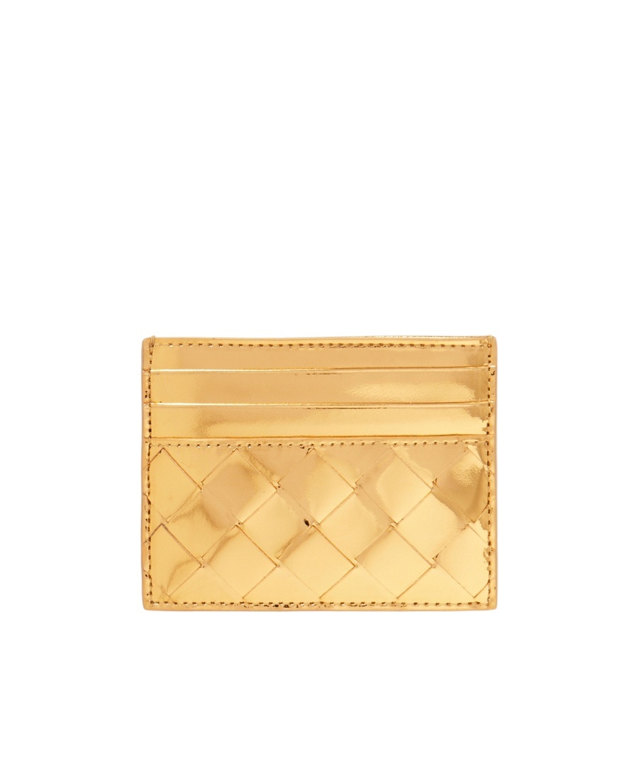Shop Bottega Veneta Intrecciato Credit Card Case In Nude