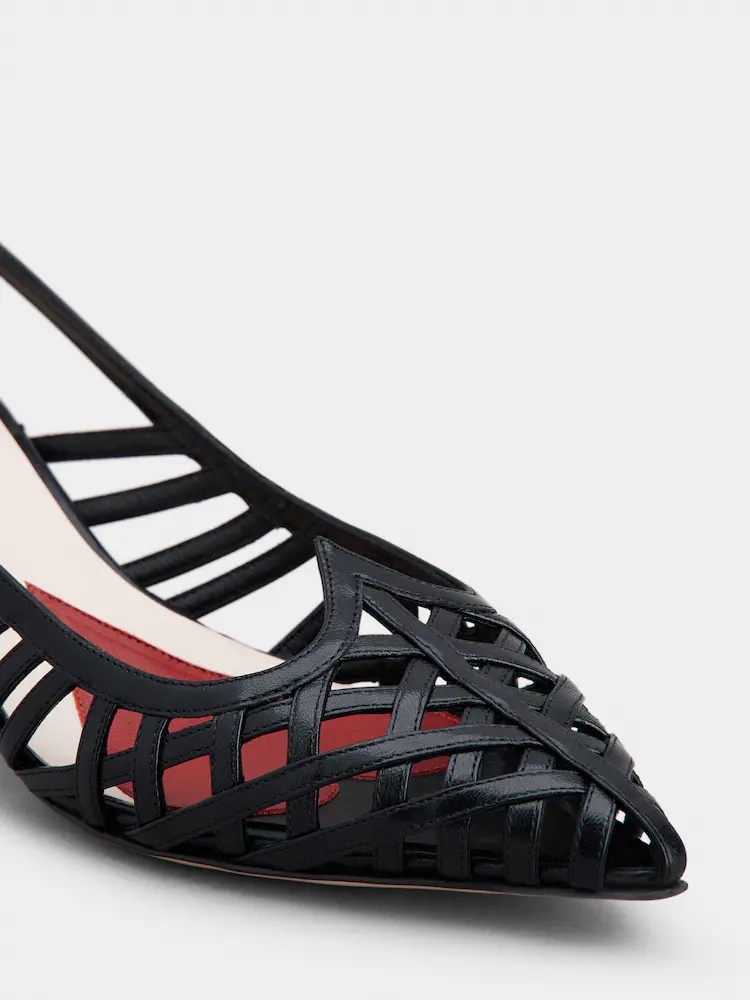 Roger Vivier Weave High Heels With Bare Heels In Black