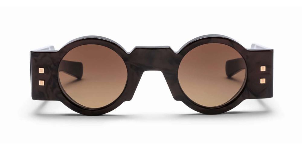 Balmain Olivier Round-frame Sunglasses In Black