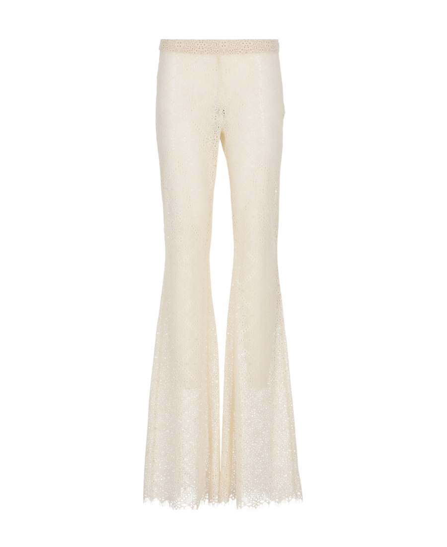 Dsquared2 Sheer-lace Flared Trousers In White