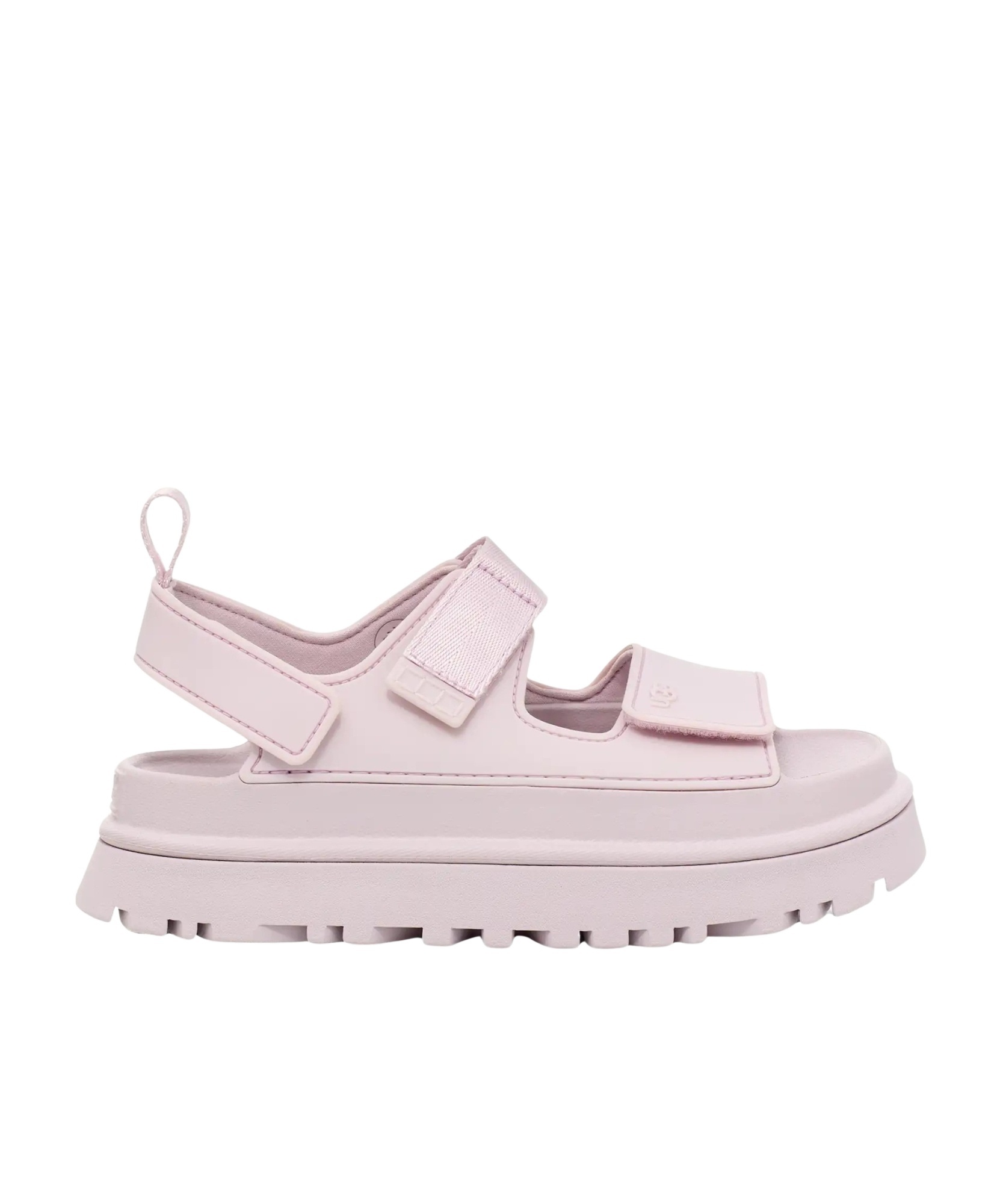 Ugg Shimmering Platform Sandals Pull Tab In Pink