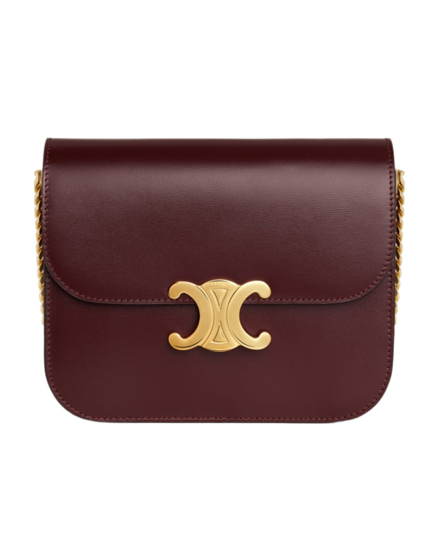 Celine Flip Shoulder Bag In Red