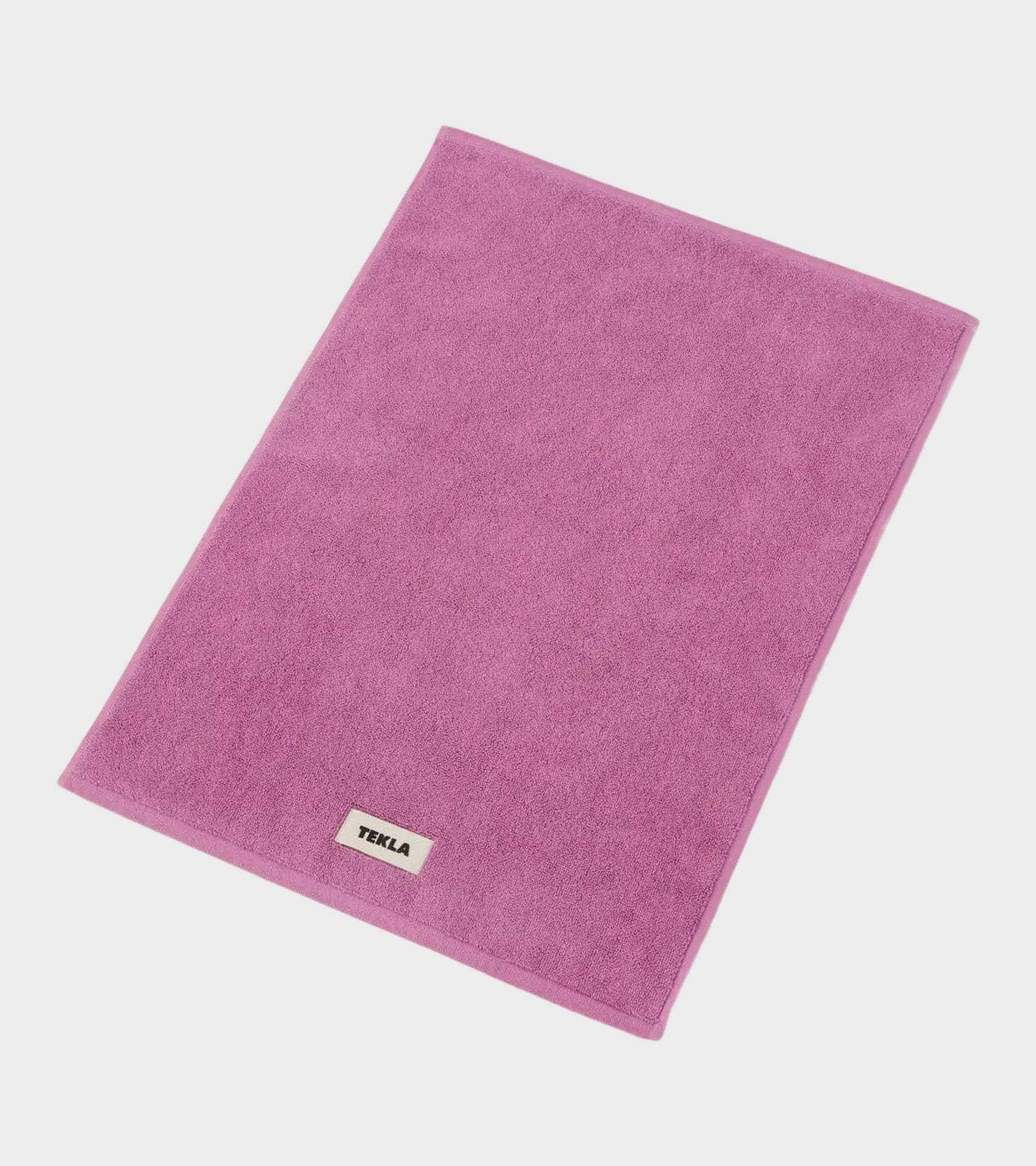 Tekla Organic Cotton Bathroom Mat In Purple