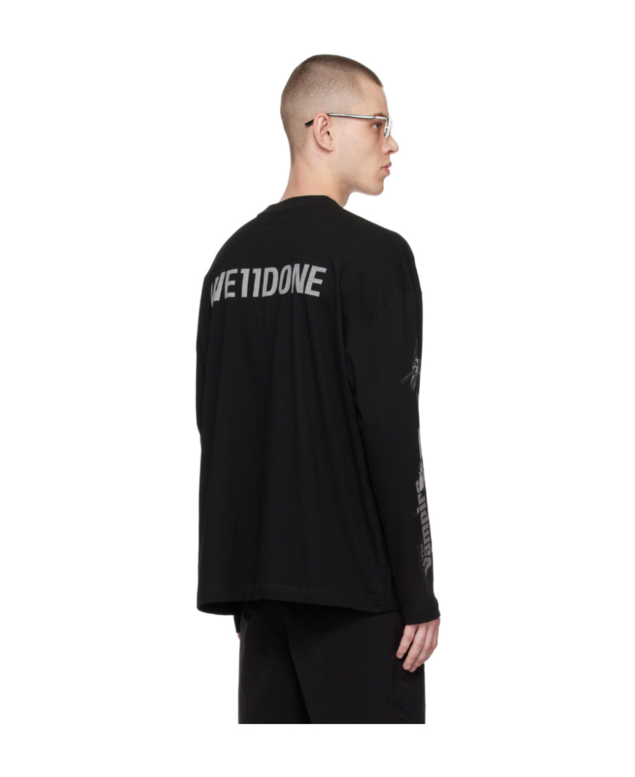 We11 Done Logo-print Cotton T-shirt In Black