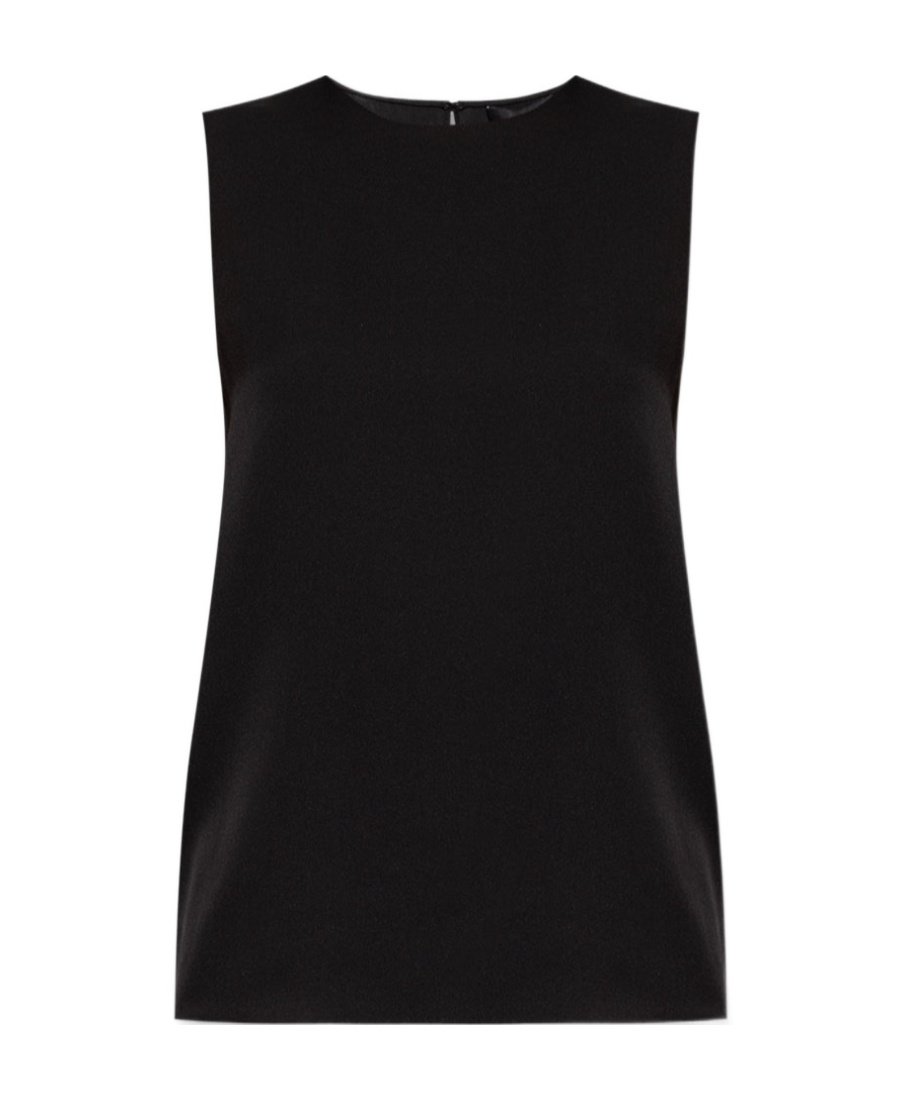 Shop Theory Sleeveless Silk Vest Top In Black