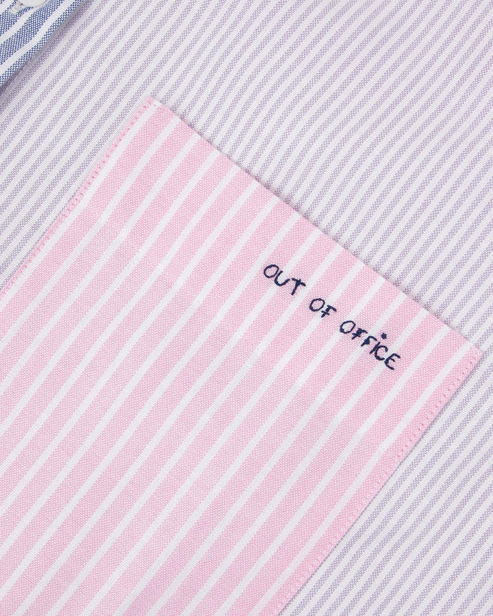 Maison Labiche Lapel Long-sleeved Shirt In Multi