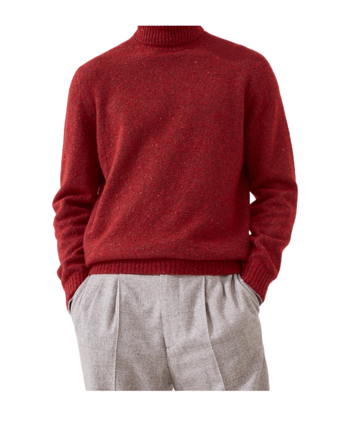 Brunello Cucinelli High Neck Sweater In Red