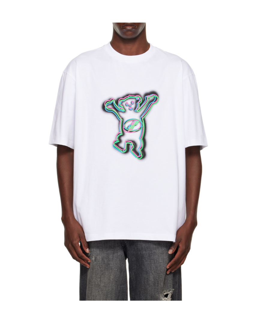 We11 Done Logo Print Oversized T-shirt In White