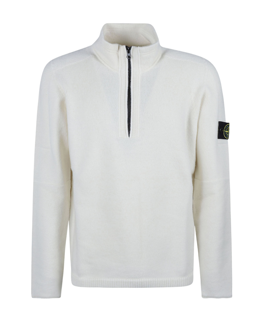 Stone Island 6100068 Half-zip Sweatshirt In White