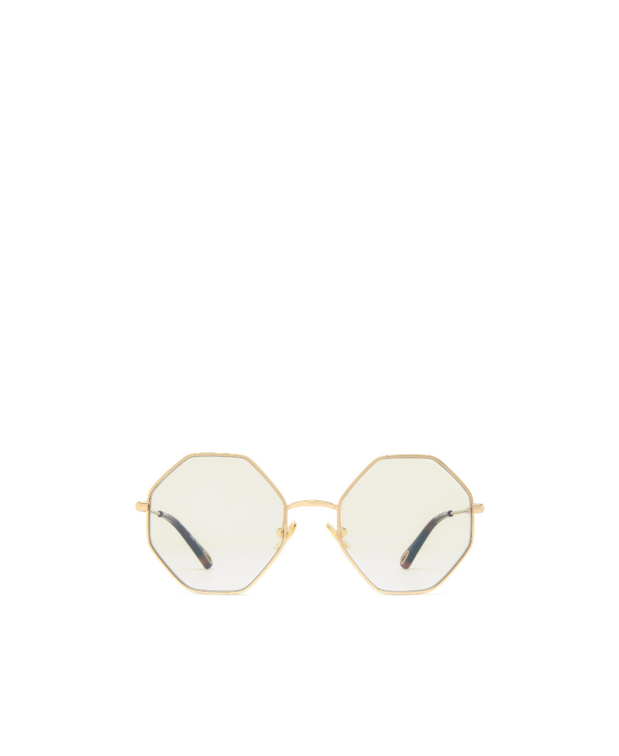 Chloé Eyewear Hexagonal Framed Glasses In White