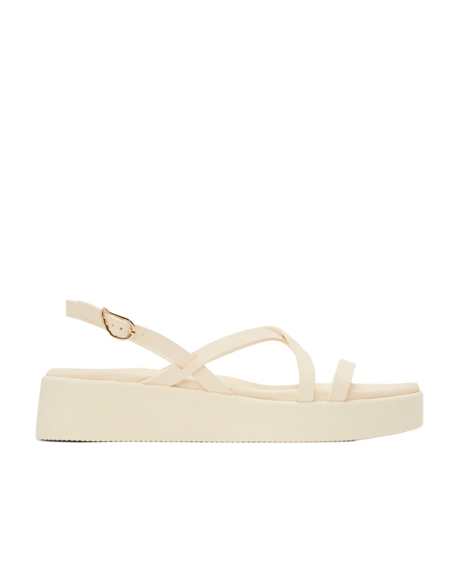 Ancient Greek Sandals Crossover-strap Leather Sandals In Nude