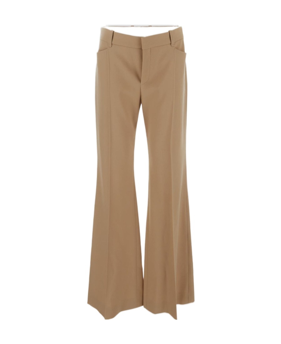 Chloé Flared-leg Tailored Trousers In Brown