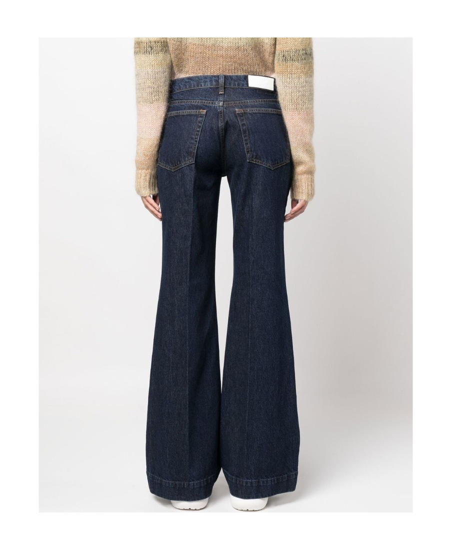 Re/done 70s Low-rise Flared Jeans In Black