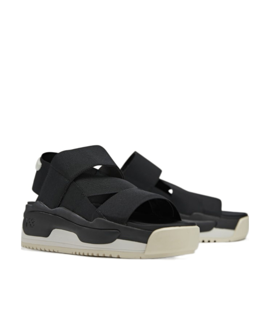 Shop Y-3 Hokori Wedge Sandals In Black