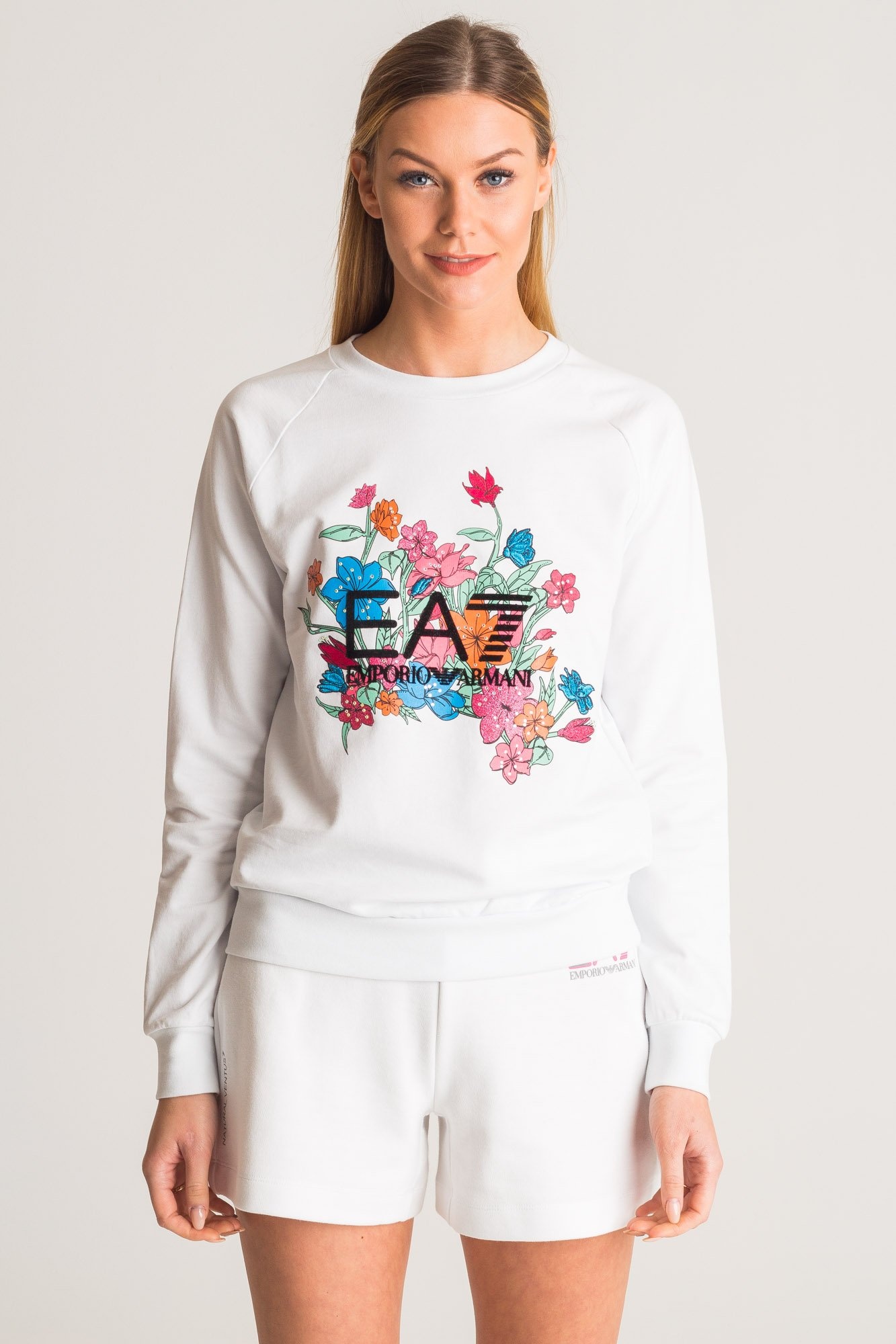 EA7 LOGO LONG-SLEEVED SWEATER 