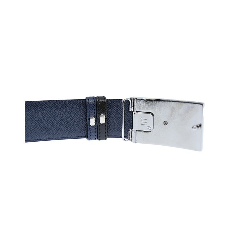 Dunhill Plate Buckle Belt In Black