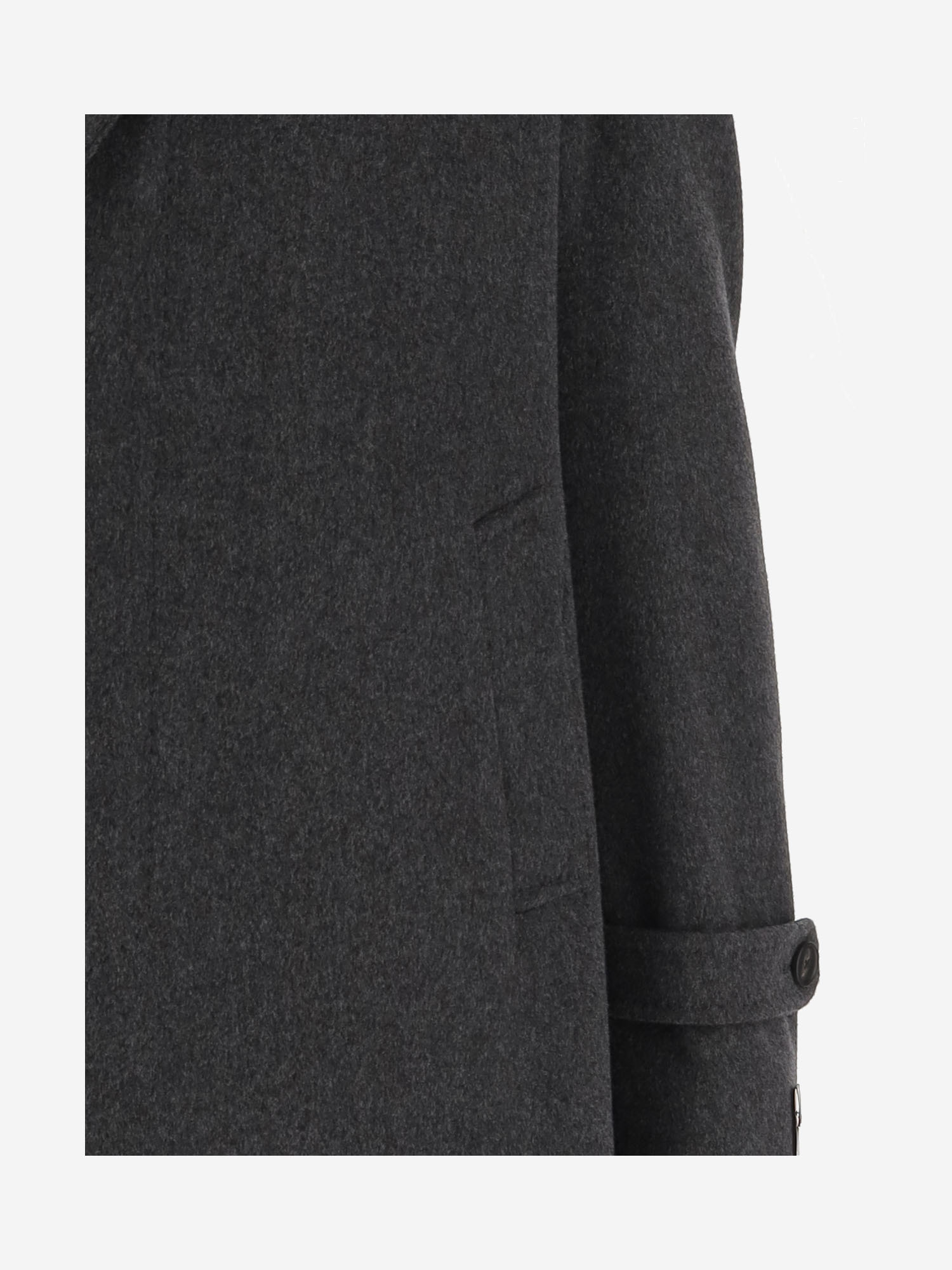 Tagliatore Reversible Wool Coat With Front Closure And Charm Logo In Gray