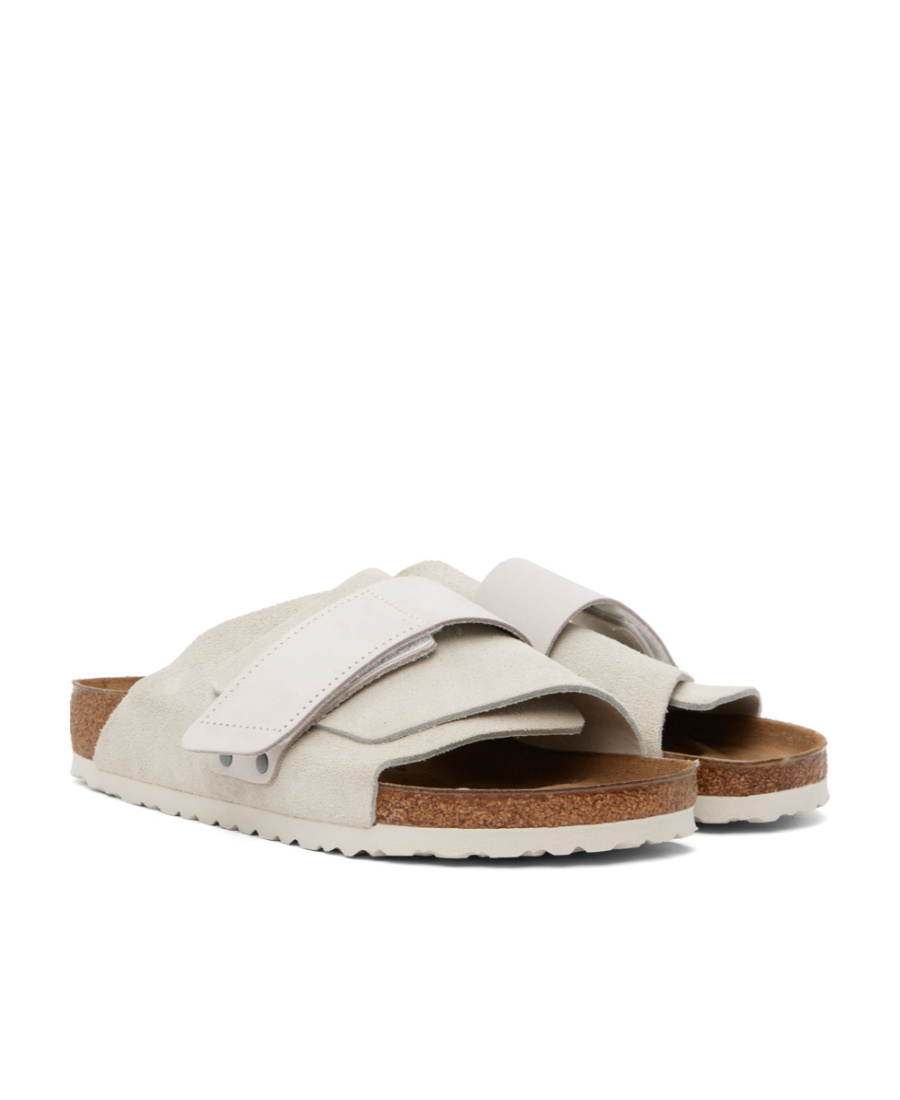 Birkenstock Kyoto Suede Slides In White