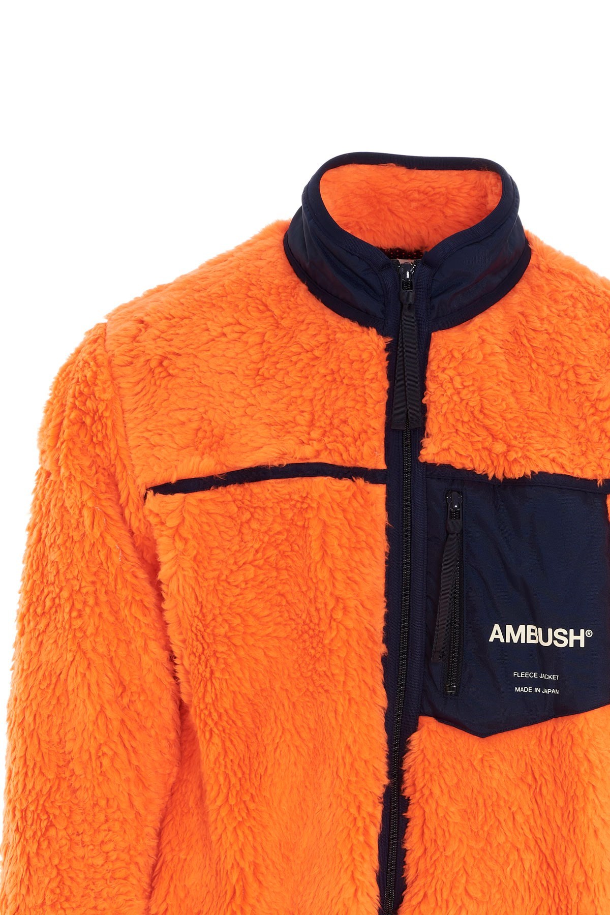 Ambush Zip-up Fleece Sweatshirt In Orange