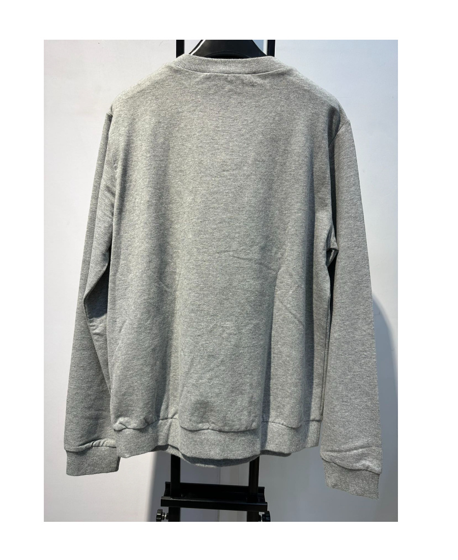 Sportmax Round Collar Long Sleeve Sweater In Gray