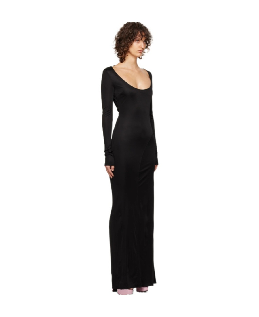 Tom Ford Open-back Jersey Maxi Dress In Black