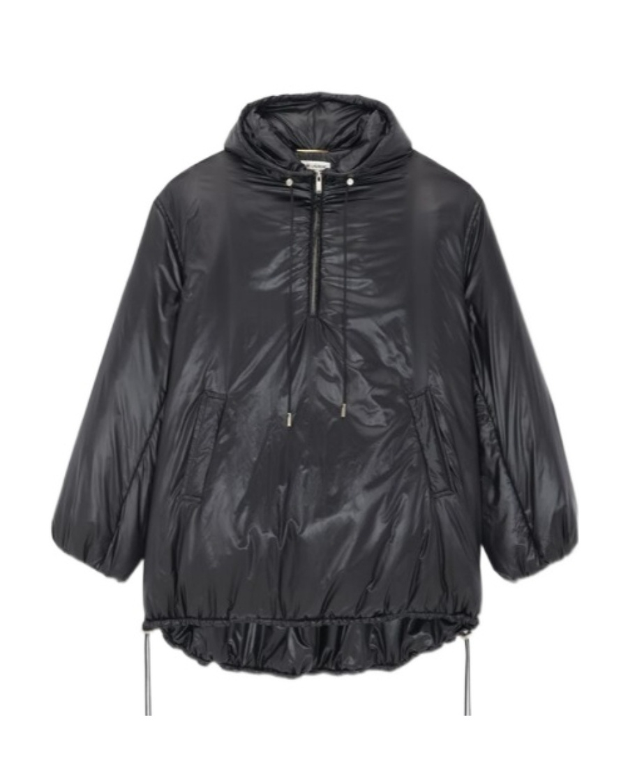 Saint Laurent Cassandre Windbreaker In Black