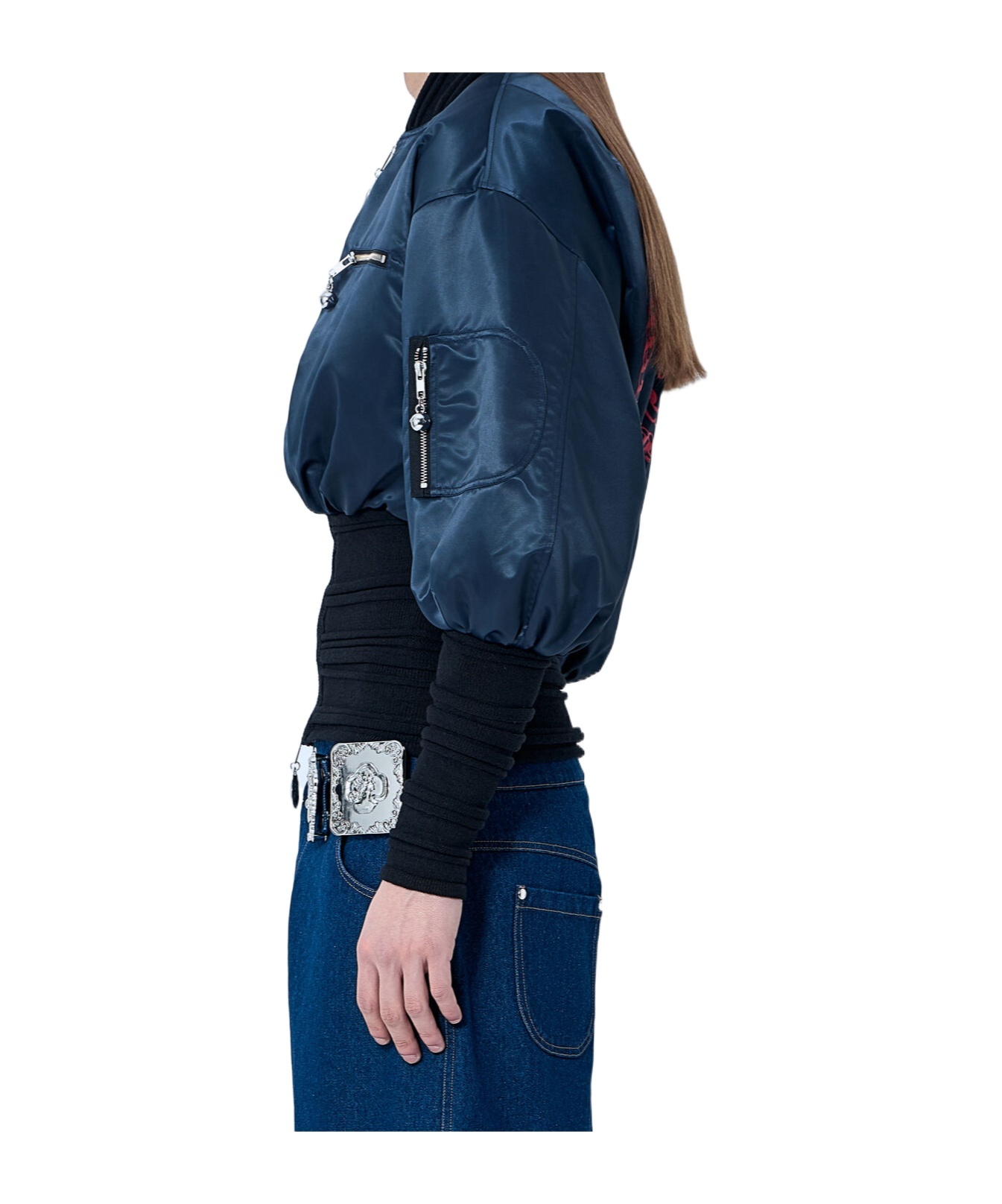 Chopova Lowena Long Sleeve Casual Jacket In Blue