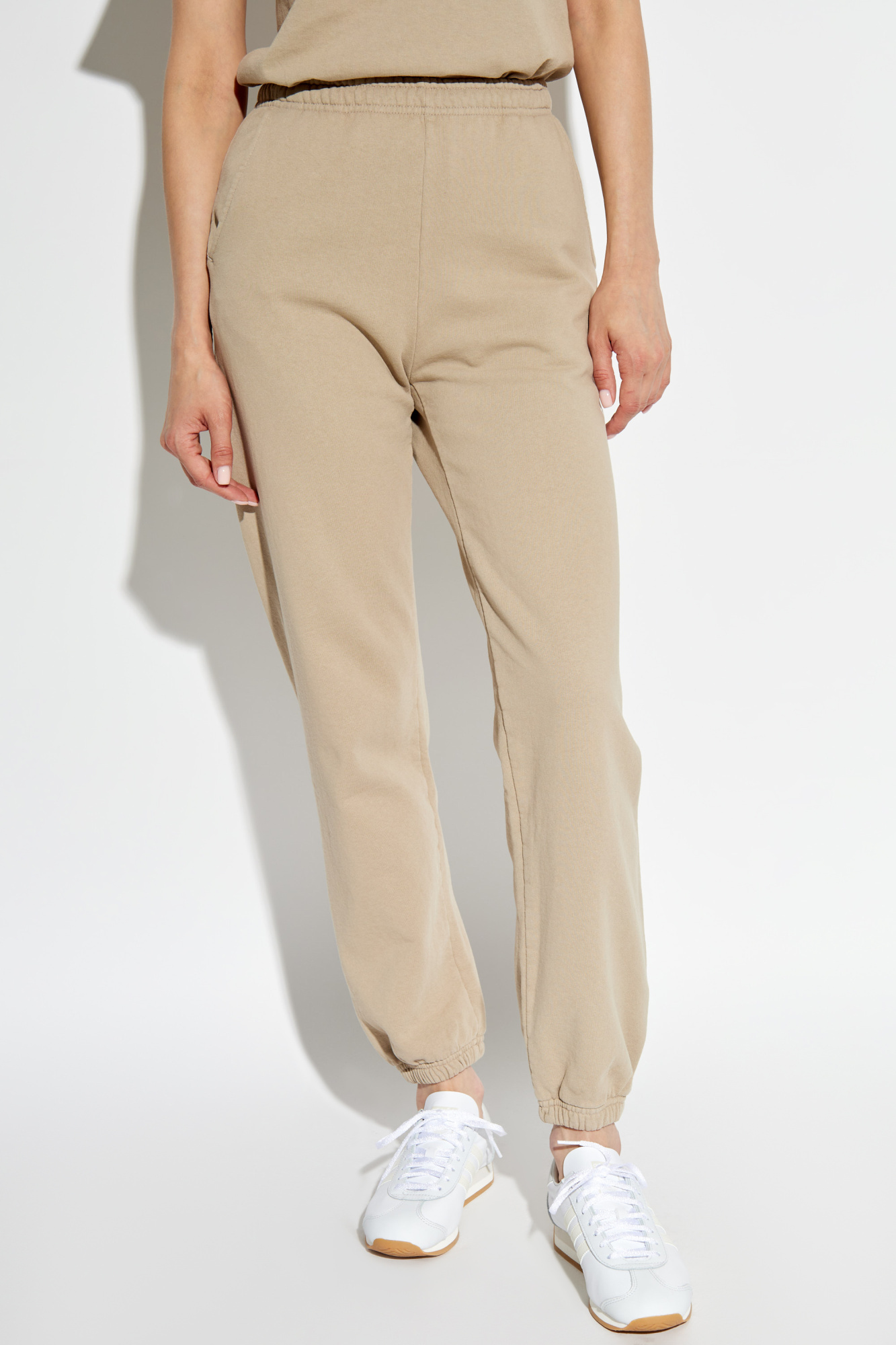 Sporty And Rich The Wall Street Collection Track Pants In Nude