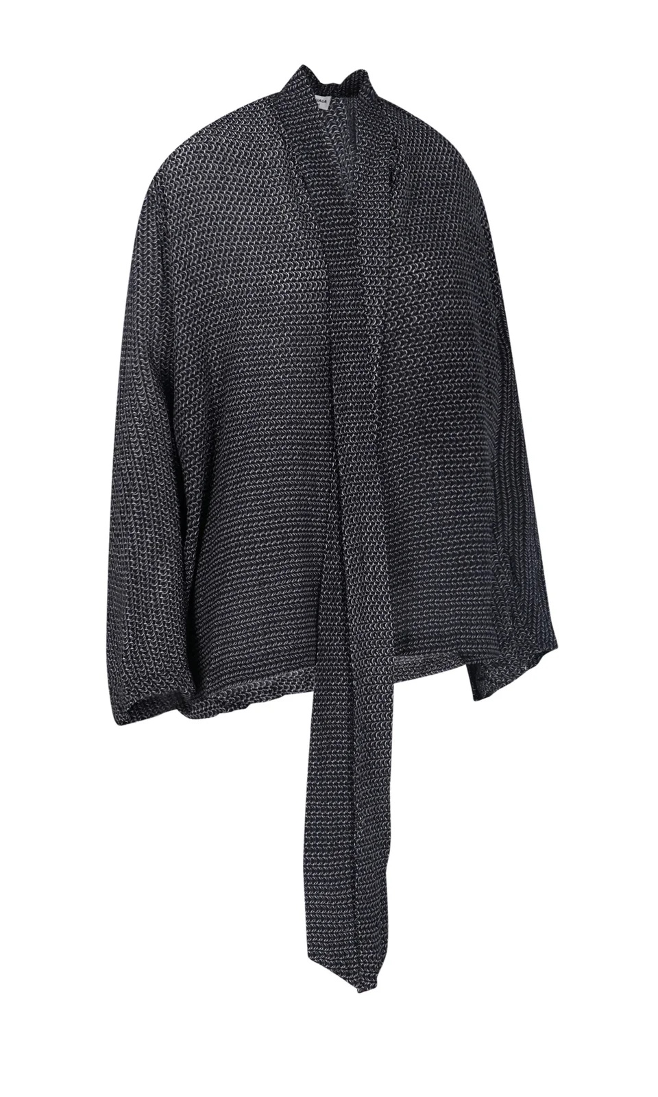Balenciaga Allover Pattern Printed Blouse In Black