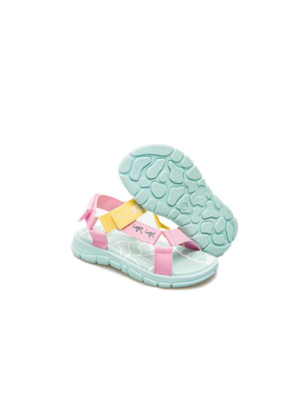 Kenzo Embossed-logo Flat Sandals In Multicolor