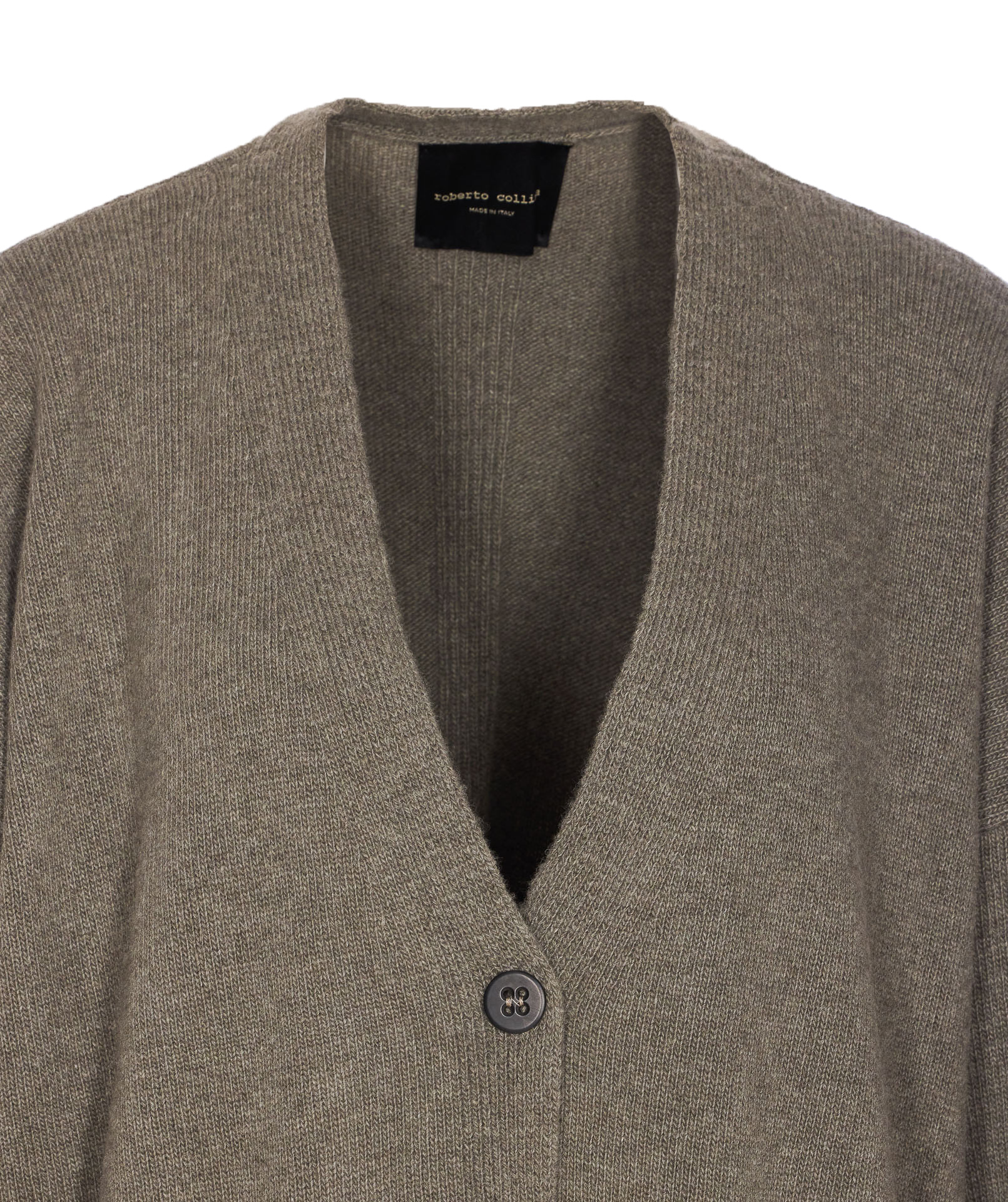 Roberto Collina Knitwear Cardigan With Front Pockets And V-neckline In Green