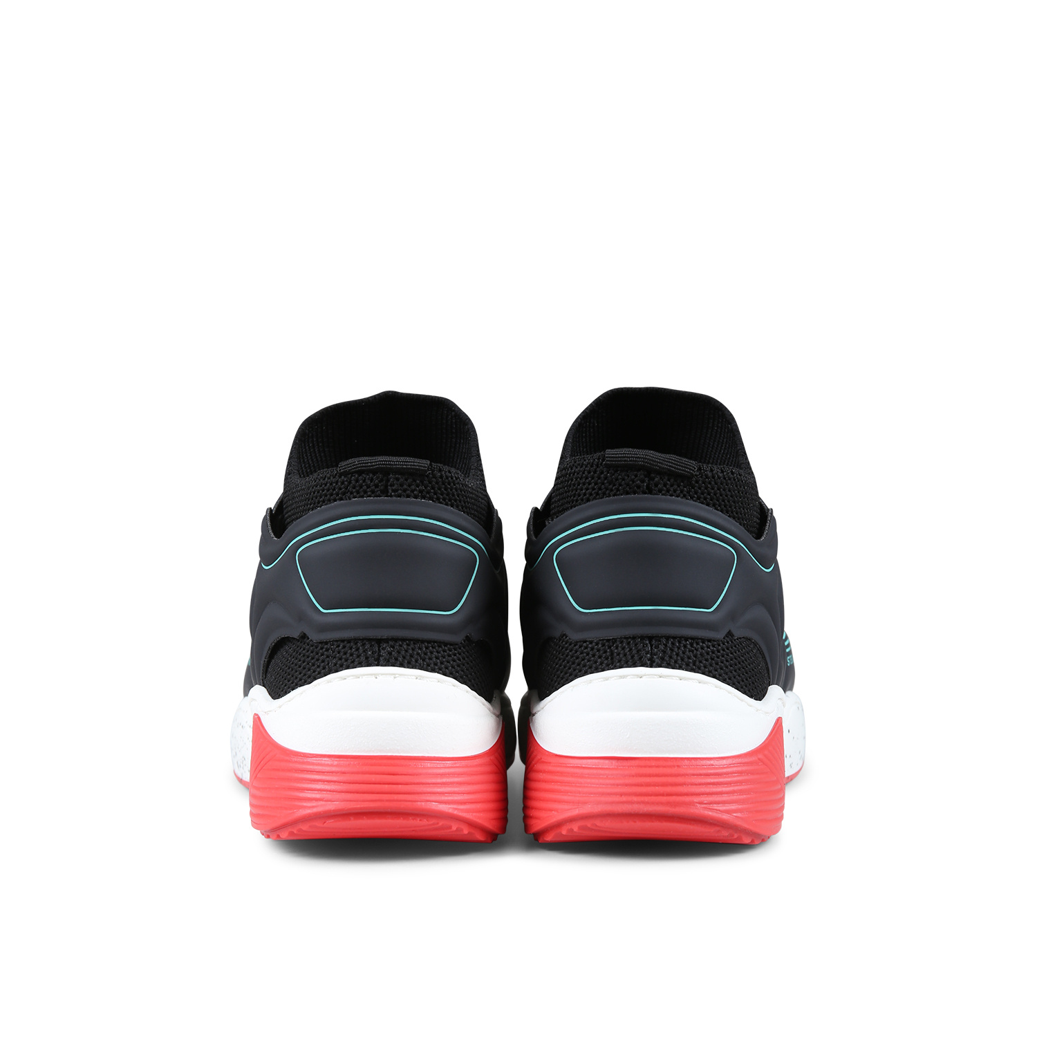 Stella Mccartney Kids Boys Black Lace-up Sock Trainers In Black