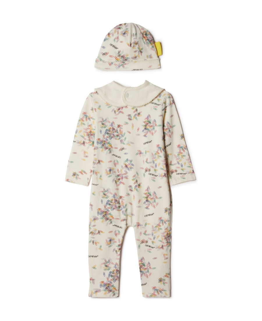 OFF-WHITE PAPER CLIP PRINT BABY SET