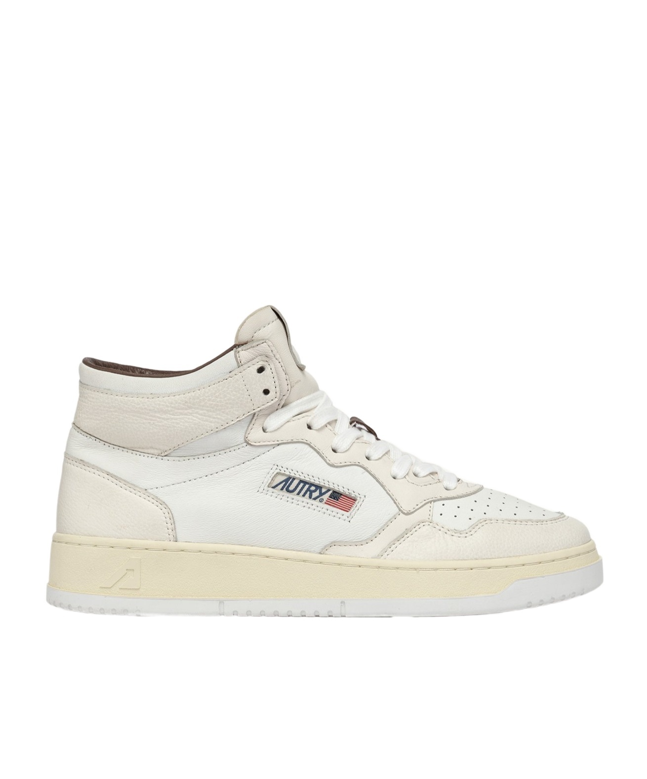 Shop Autry Lace-up High-top Casual Shoes In White
