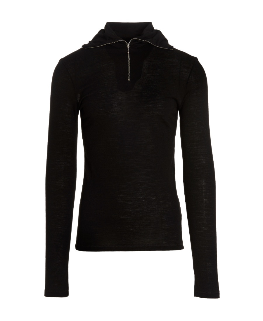 Jil Sander Logo-print Zip-detail Sweatshirt In Black