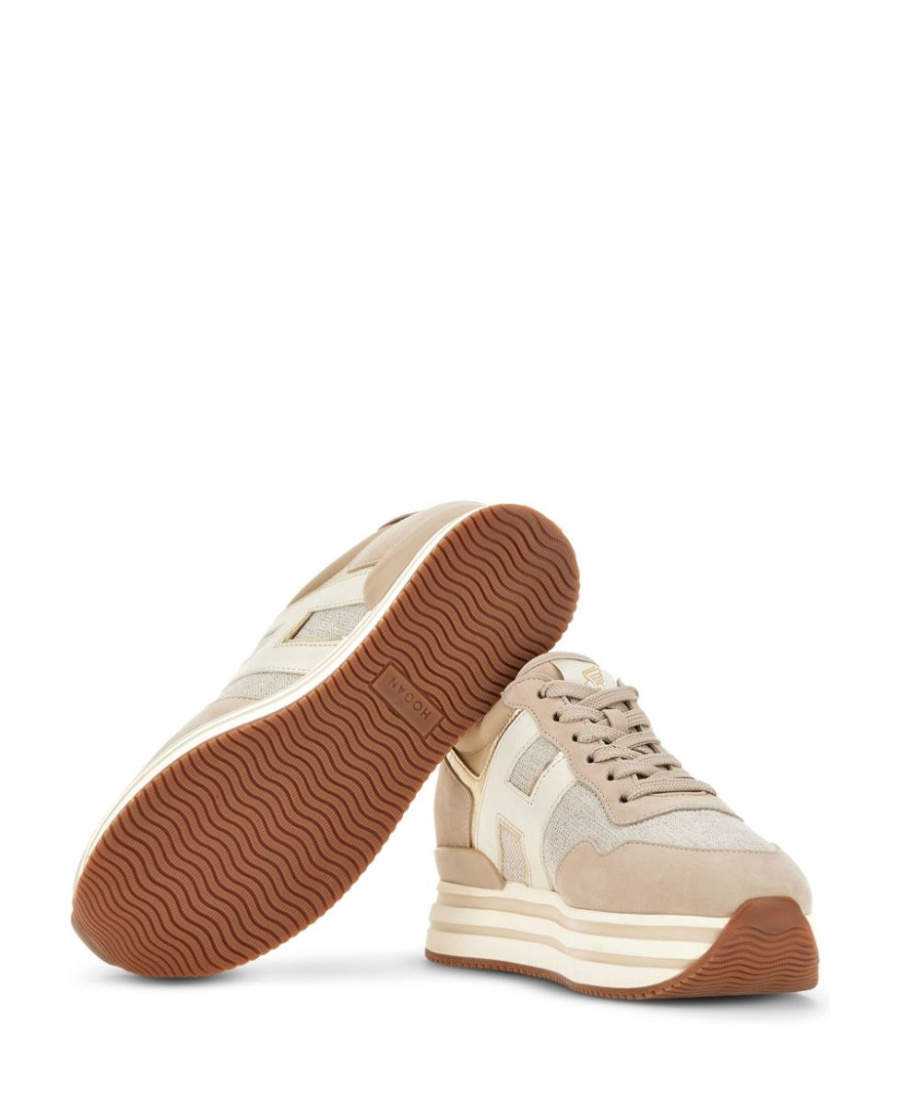 Hogan Midi H483 Plateau-sneakers In Nude