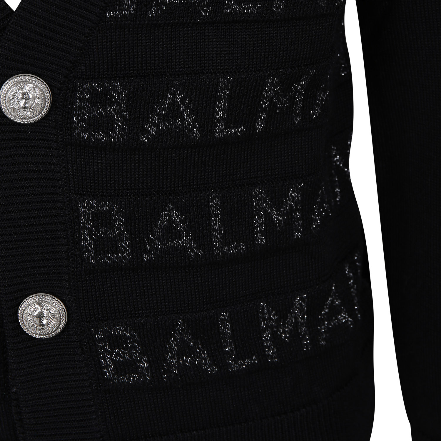 BALMAIN LOGO-EMBROIDERED CARDIGAN