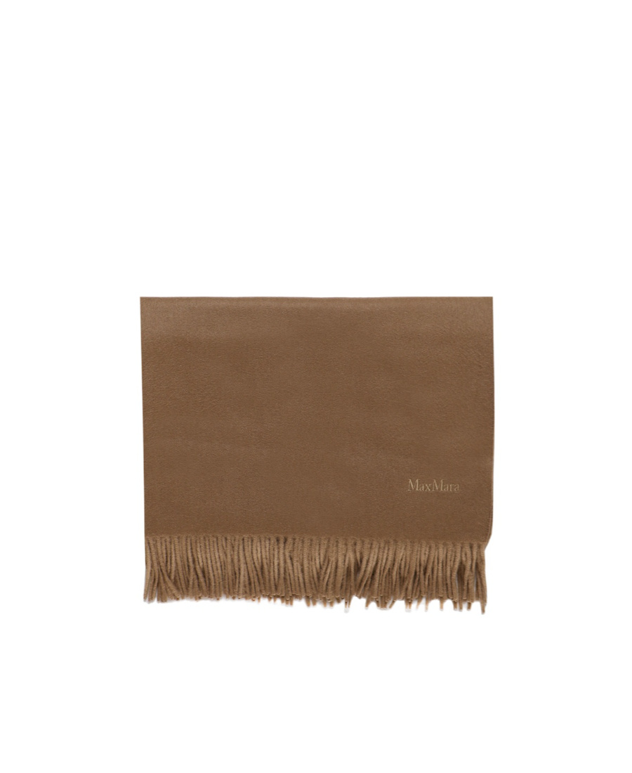 Max Mara Baci Fringed Cashmere Scarf In Red