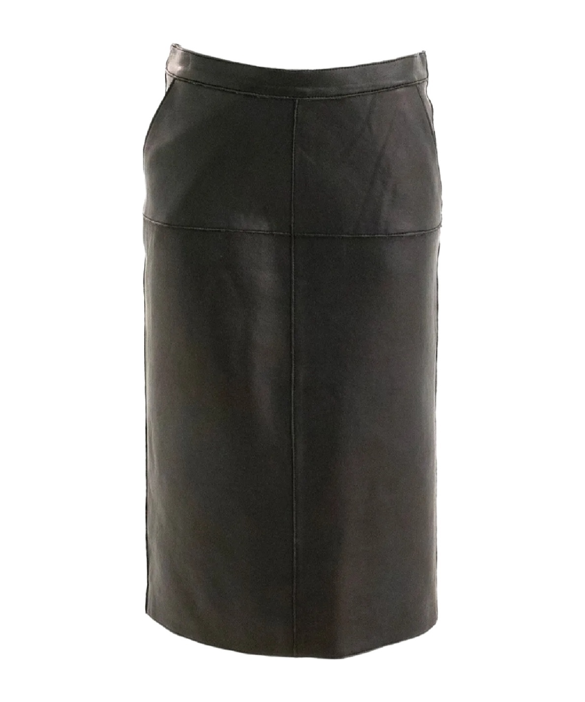P.a.r.o.s.h Knee-length Midi Skirt In Smooth Lamb Leather In Black
