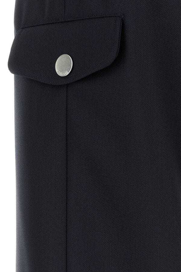 Ami Alexandre Mattiussi Ami Paris Midnight Blue Wool Bermuda Shorts In Blue