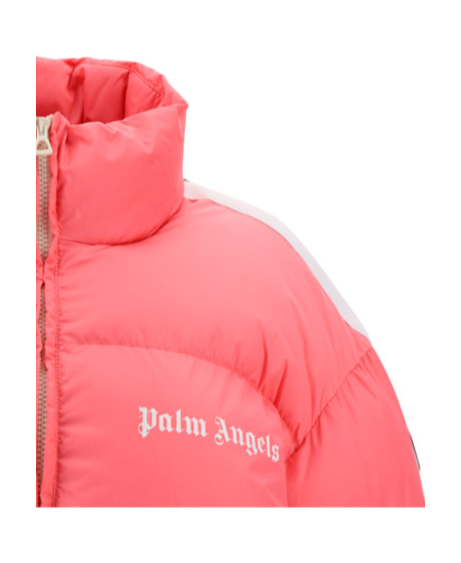 Palm Angels Down-feather Logo-print Jacket In Pink
