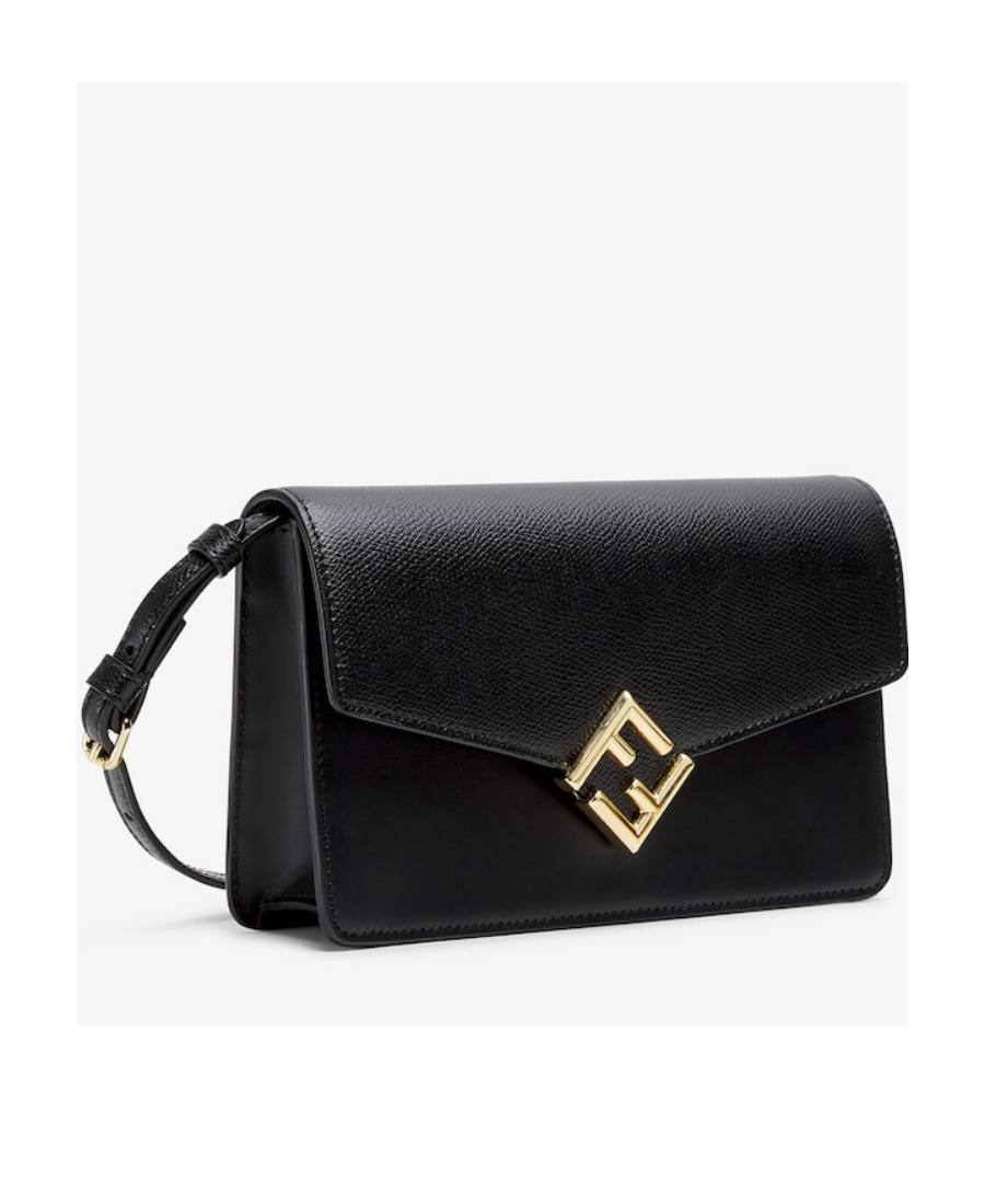 Fendi Ff Diamonds Wallet-on-chain In Black