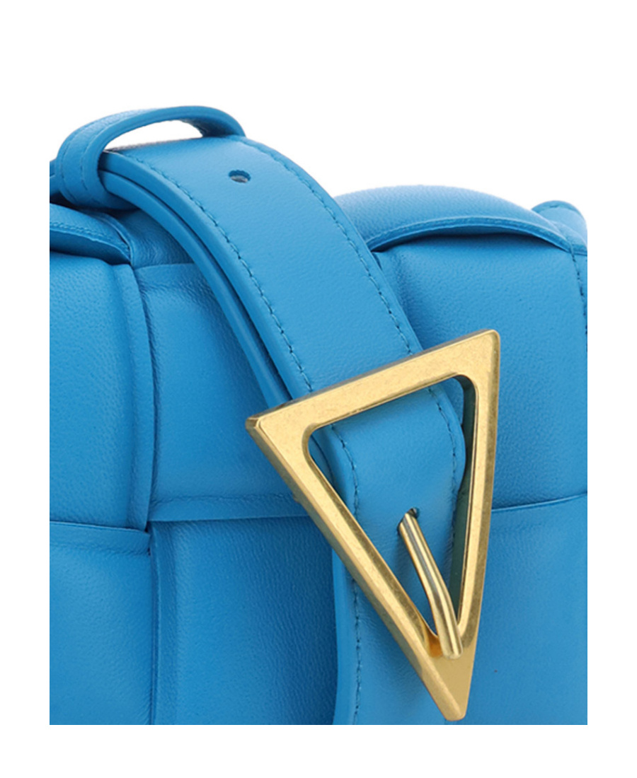 Bottega Veneta Mini Cassette Shoulder Bag In Blue