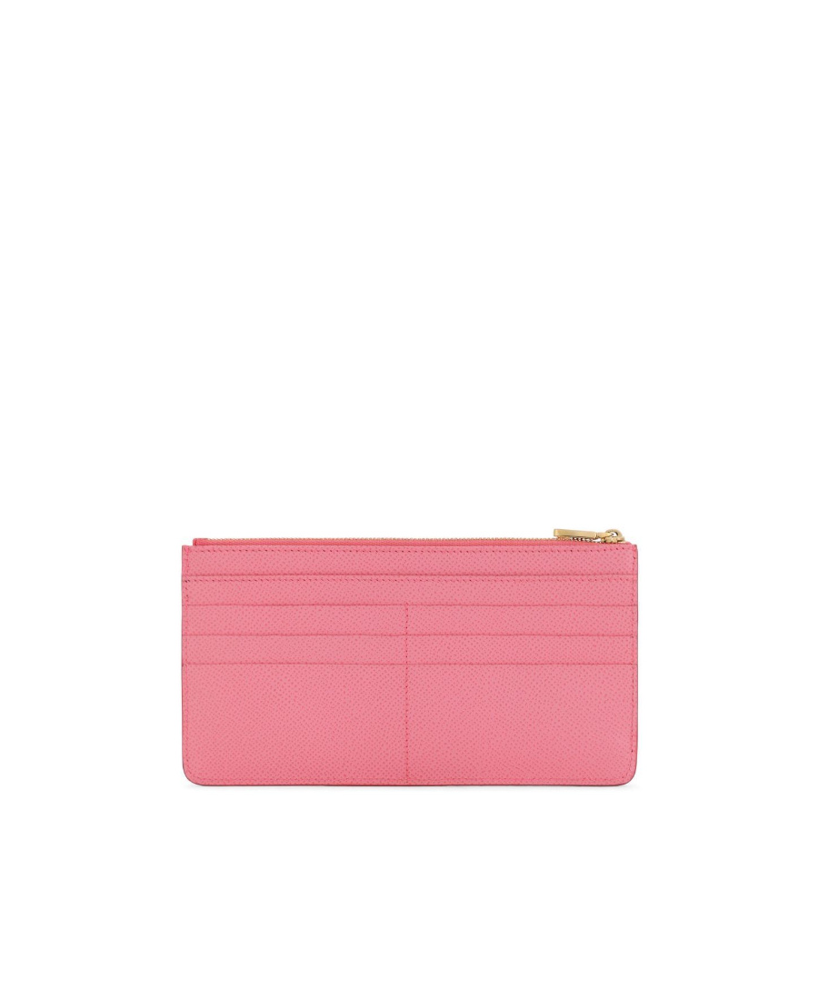 Dolce & Gabbana Logo-plaque Card Holder In Pink