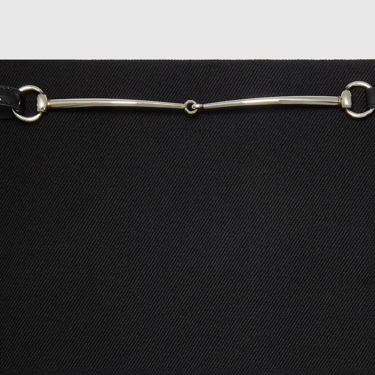 Gucci Horsebit-detail Wool Miniskirt In Black