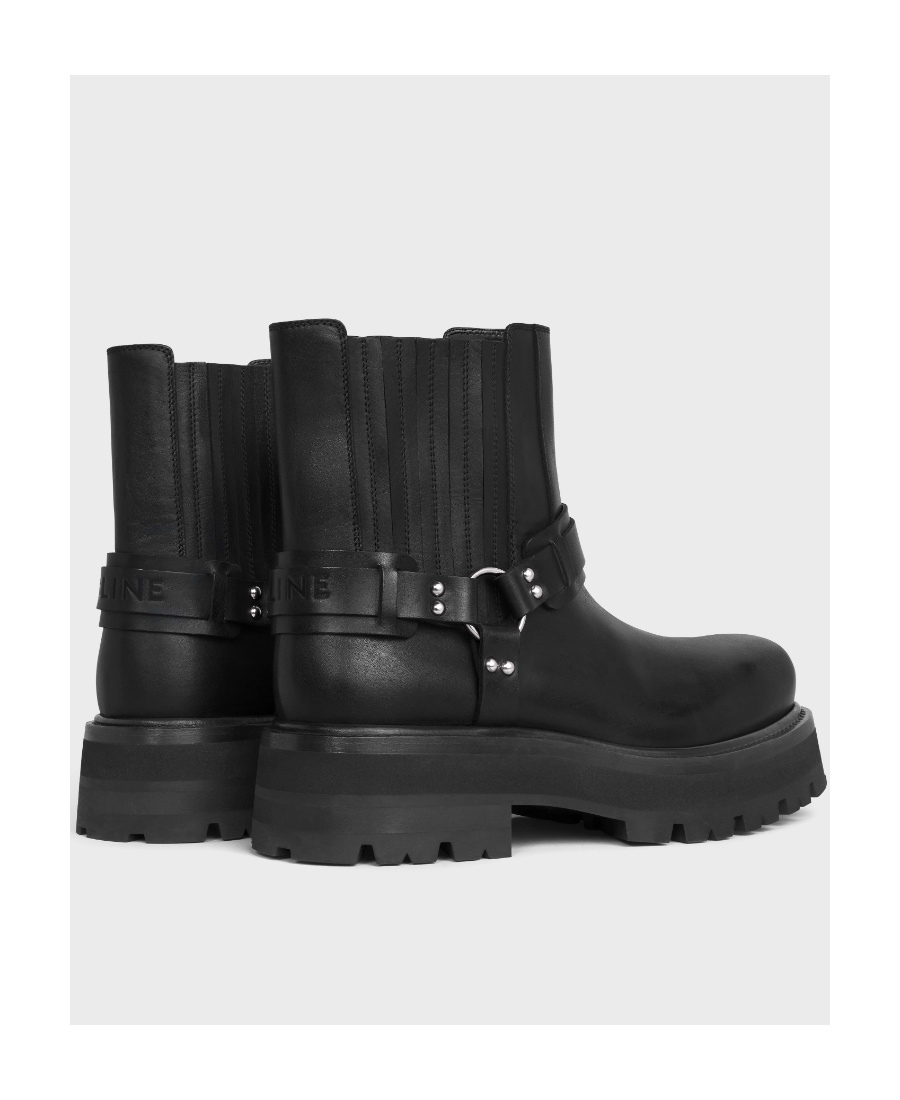 Celine Logo Boots In Black