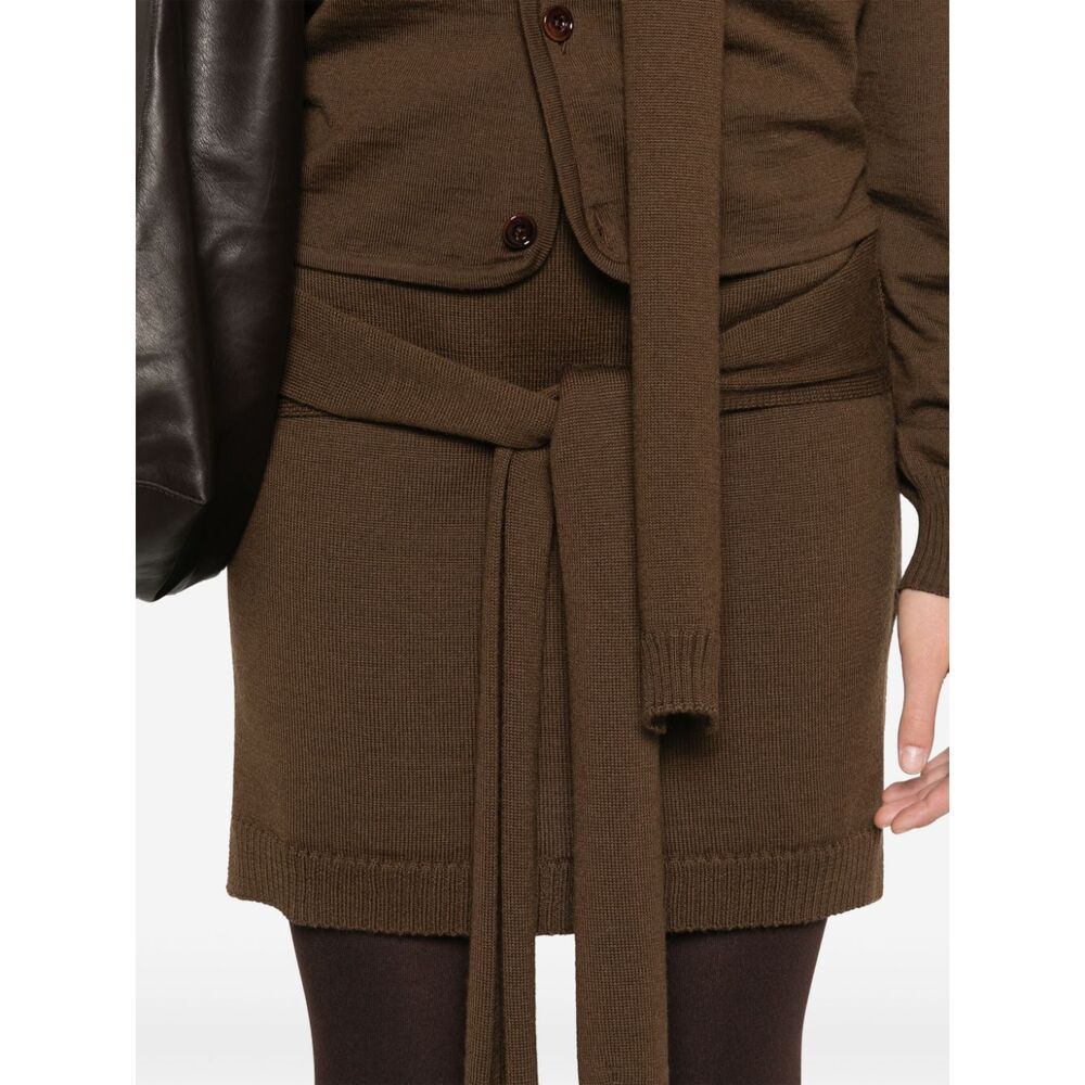 LEMAIRE LEMAIRE TROMPE L'OEIL KNOTTED MINI SKIRT
