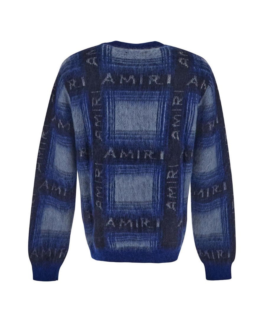 Amiri Logo Knit Jumper In Blue