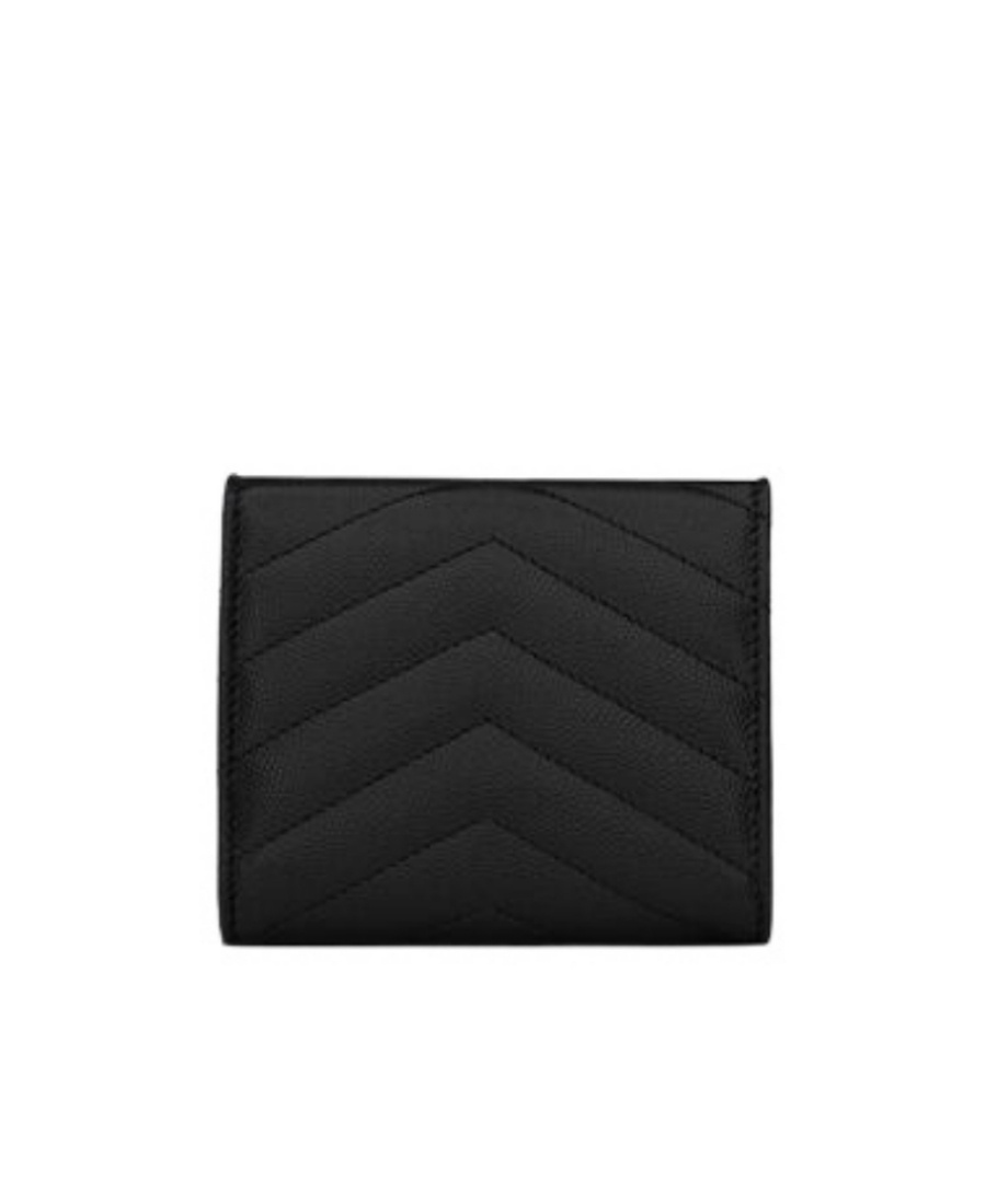 Saint Laurent Logo Lettering Wallet In Black